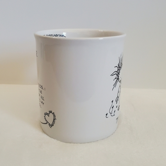 𝅺ENESCO Mother Glossy White Black Coffee Cup Mug 16 Oz - Picture 7 of 14